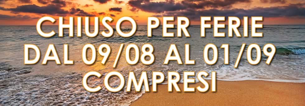 LETTI A SCOMPARSA CHIUSO PER FERIE 2025